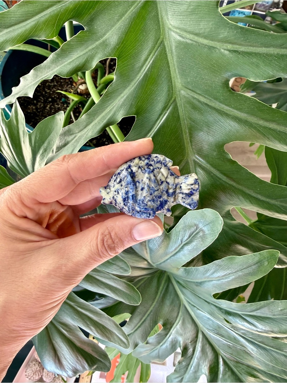 Lapis Lazuli fish figurine